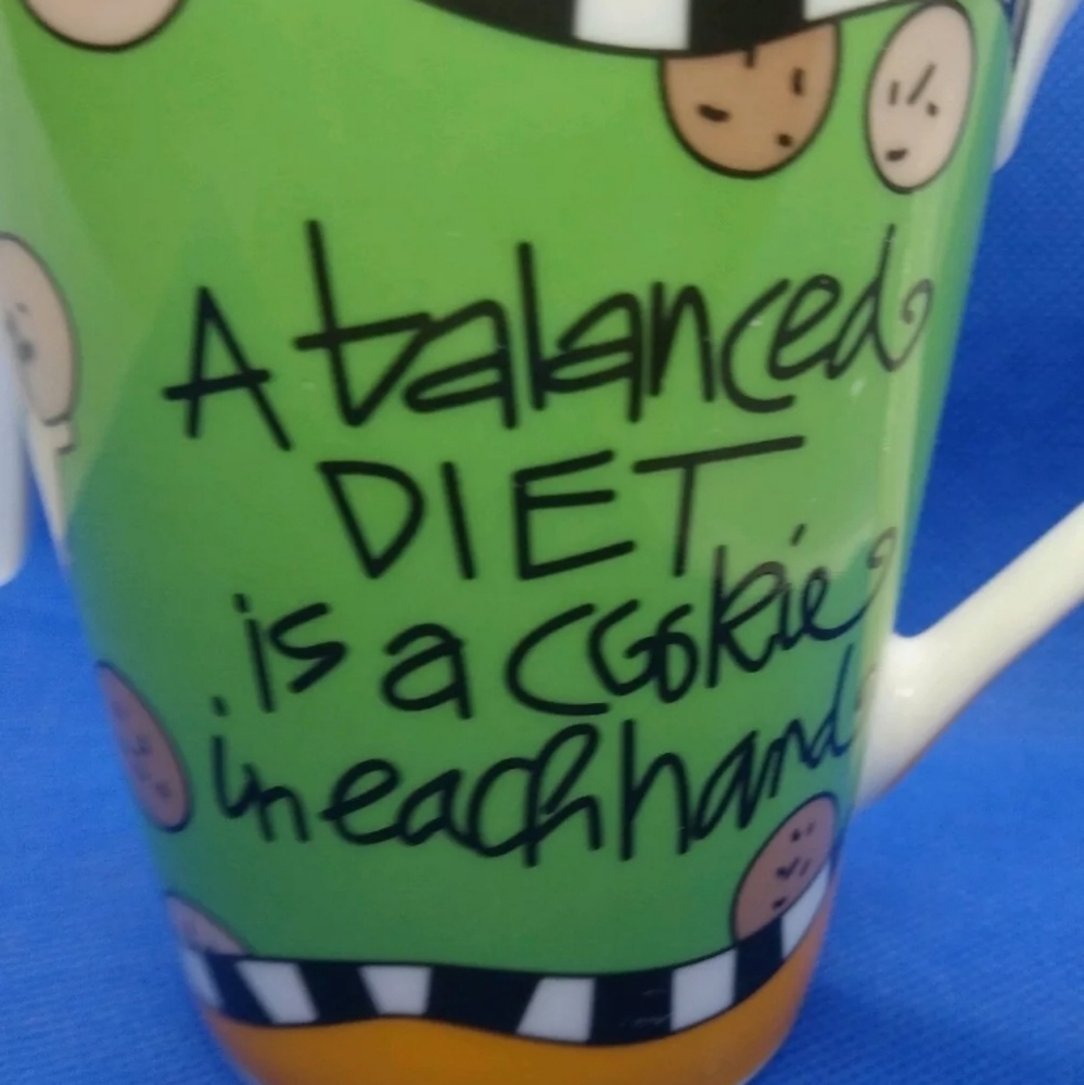 A BALANCED DIET IS A COOKIE IN EACH HAND quote cof